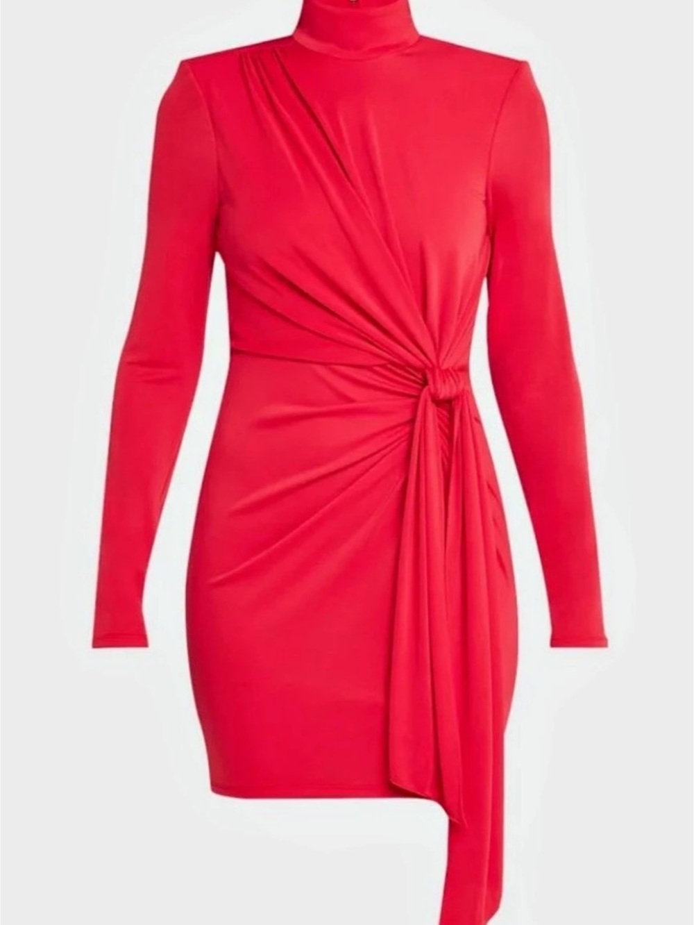 Cinq à Sept Joelene Minidress Ruched Mock Neck Pink